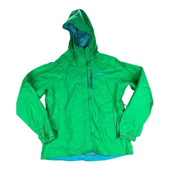 The North Face Hyvent Womens Jacket Size Medium Lightweight Mint Green Hood - Picture 1 of 11